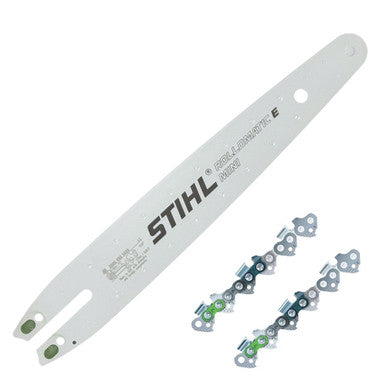 Stihl 12" Rollomatic E Mini Guide Bar with 2 Chains - 71PM3 64 Drive Links, .043", 1/4"