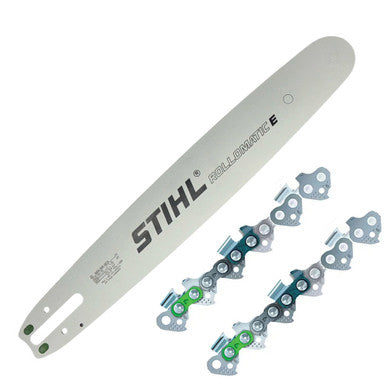 Stihl 18" Guide Bar with 2 Chains - 26RM3 74 Drive Links, .063", .325"