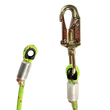 Rope Logic's 1/2" x 15' Wirecore Flipline Swivel Snap