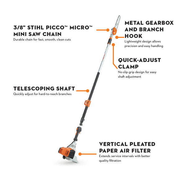 Stihl HT135 Extended Reach Pole Pruner - 14"