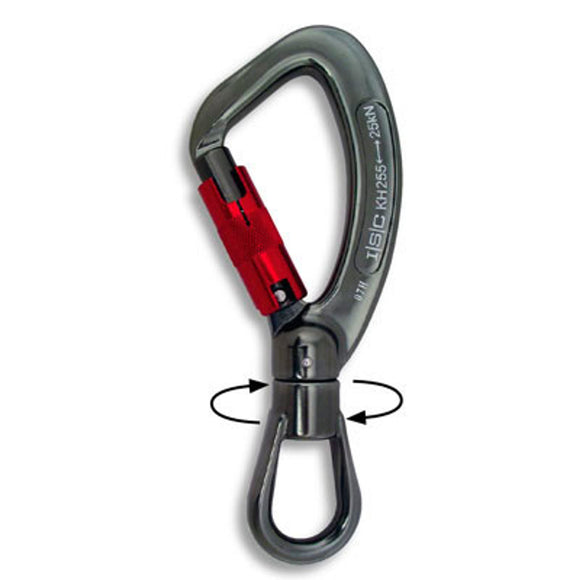 ISC Swivel Captive Eye Aluminum Carabiner double locking