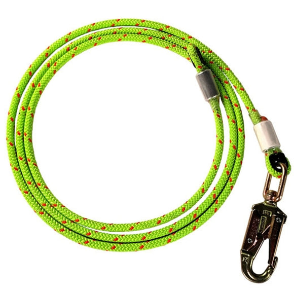 Rope Logic's 1/2" x 15' Wirecore Flipline Swivel Snap