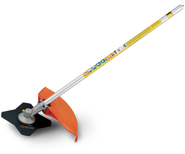 Stihl FS-KM Brushcutter with Four-Tooth Grass Blade