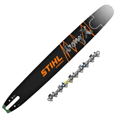 Stihl 25" Strong X Green Label Guide Bar & Chain Set - 3/8", .050", 84 Drive Links